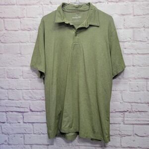 Hawker Rye Green‎ Performance Polo Shirt Mens Sz L Golf Athleisure Travel Preppy